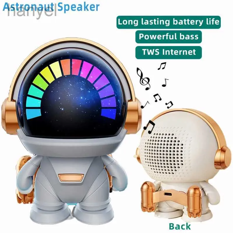 Taşınabilir Hoparlörler Yeni Kablosuz Bluetooth Astronot Hoparlör TWS Çenesi Sevimli Masaüstü Uzay Robot Subwoofer Bluetooth Hoparlör Açık Hediye 24318