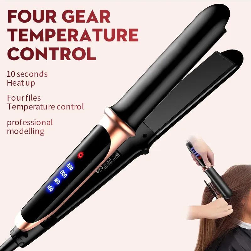 Ferros alisador de cabelo fourgear temperatura ajustável 2 em 1 profissional alisador de cabelo ferro liso aquecimento rápido ferramenta estilo