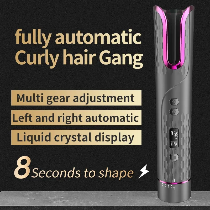 Planchas Lazy, rizador automático para el hogar, rizador eléctrico inalámbrico con carga USB, rizador de pelo portátil, herramienta de estilismo giratoria para peluquería