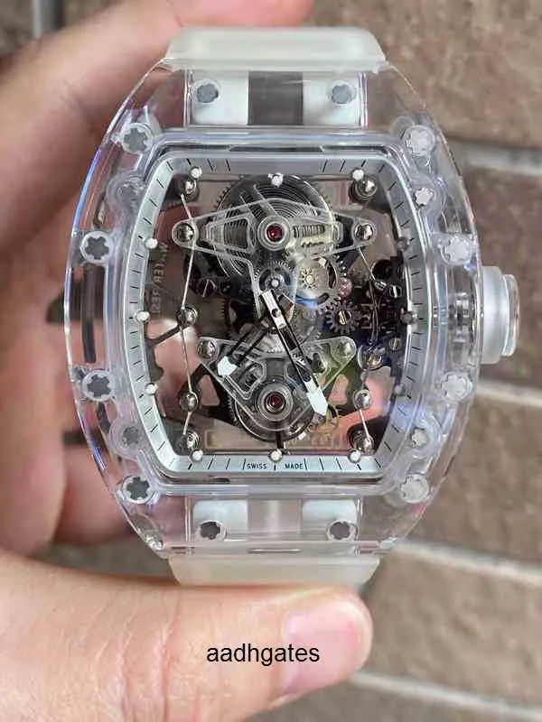 Mens Affärsmode trend Full Automatic Richa Milles Mechanical Watch Hollow Transparent Real svänghjulets personlighet
