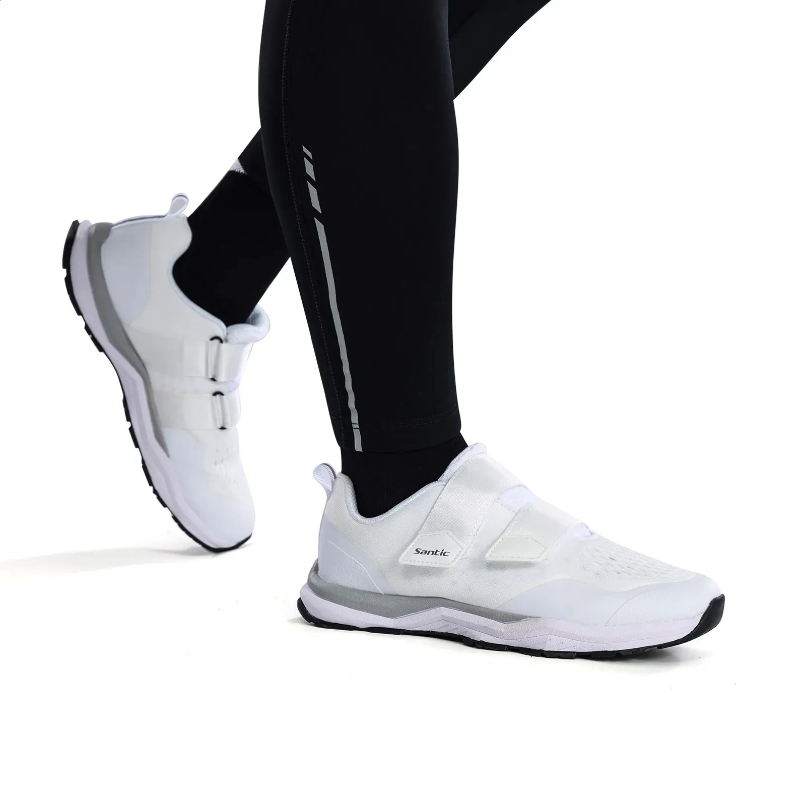 Santic Cycling Shoes MTB 자전거 스포츠 레저 도착 다목적 SPD 안티 슬립 실내 크로스 컨트리 런닝 슈즈 Unisex 240312