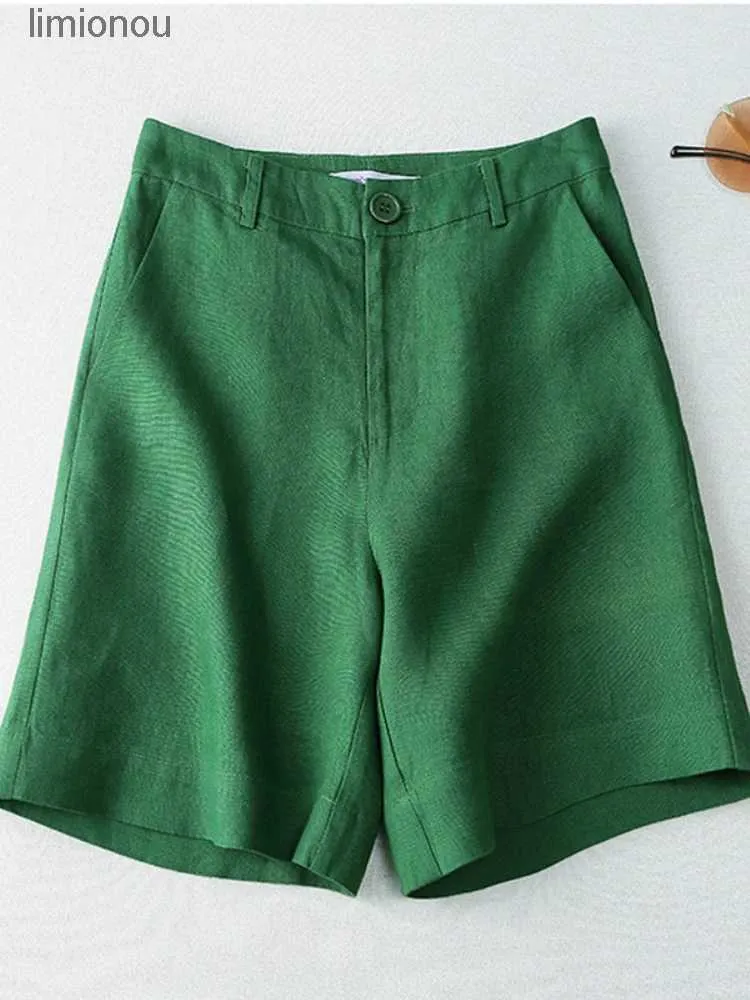 Kvinnors shorts kvinnor sommarshorts 2024 bomulls casual shorts godis klassiska sängkläder knappar raka korta byxor tandkvinnor shortsc243128