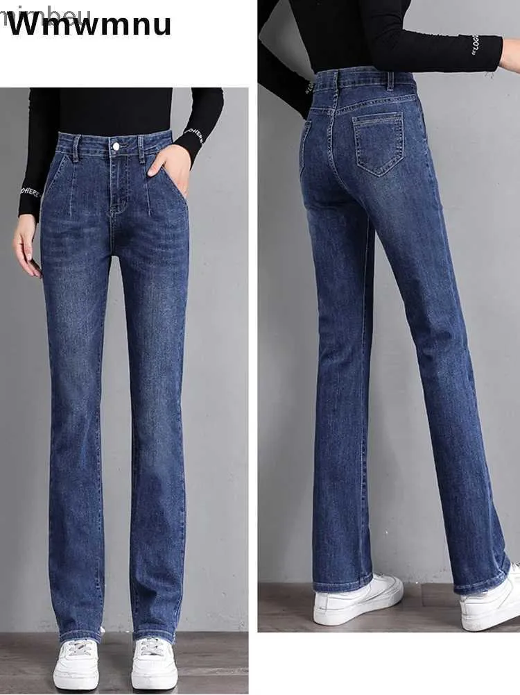 Jeans da donna Primavera Autunno Jeans dritti a vita alta Donna New Vintage Pantaloni slim in denim Moda coreana Streetwear Kot Pantolon Casual VaquerosC24318
