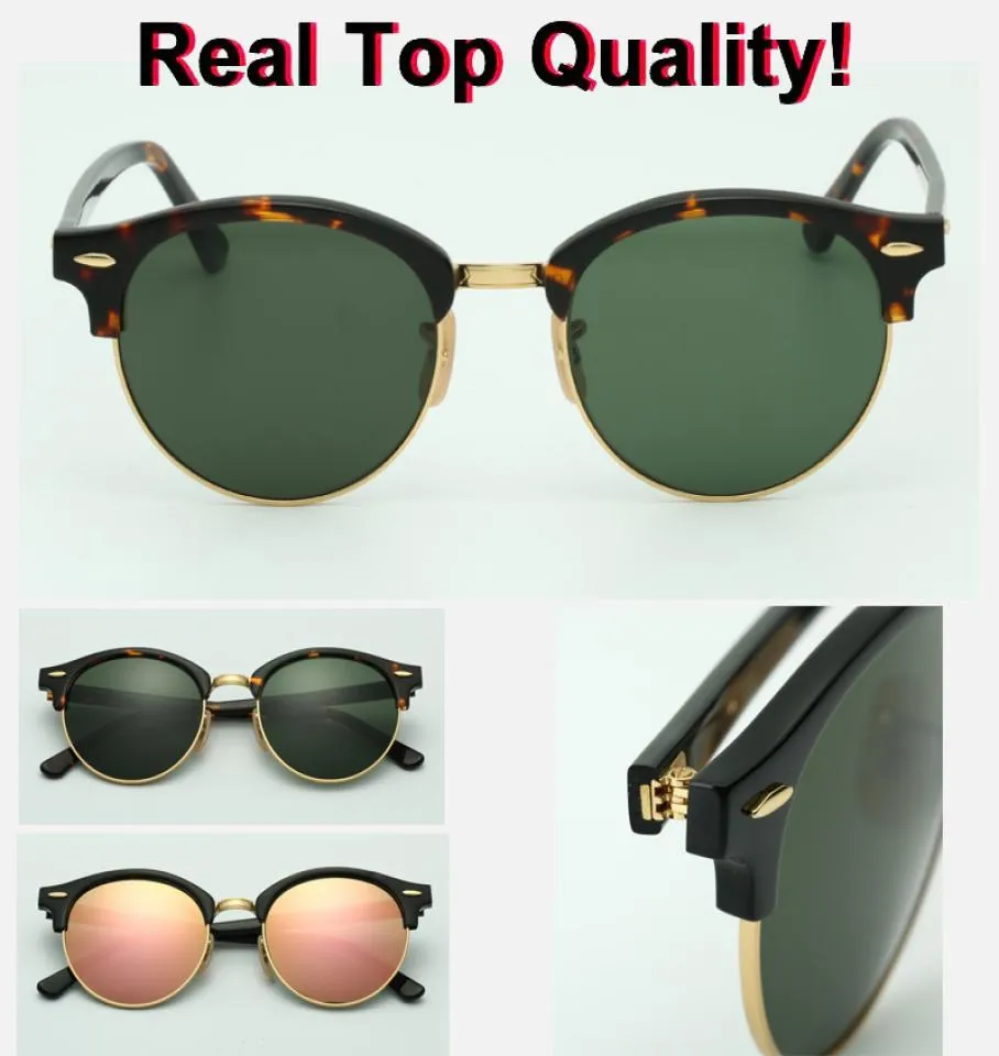 Retro New Design 51 mm Designer Designer Okulary Uv400 Flash Pink Glass Lens Top Gafas 4246 Słońca dla mężczyzn Kobiety z oryginałem 6661248