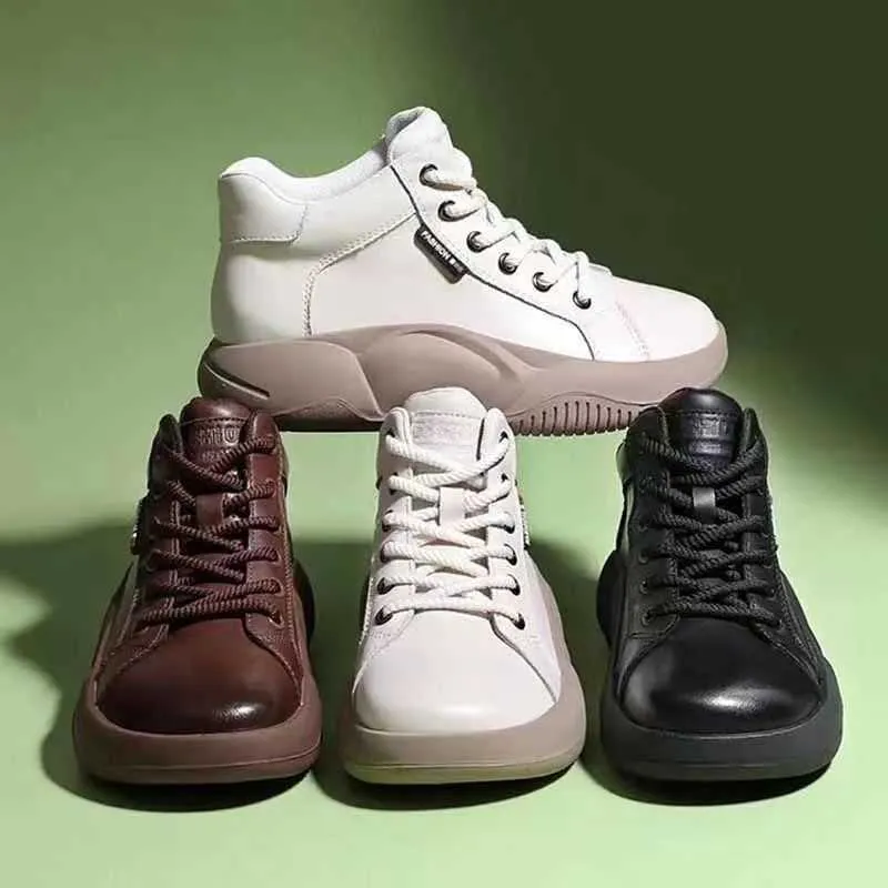 HBP Tênis de moda sem marca, casual, corrida, mulheres, sapatos esportivos, botas altas, sapatos femininos