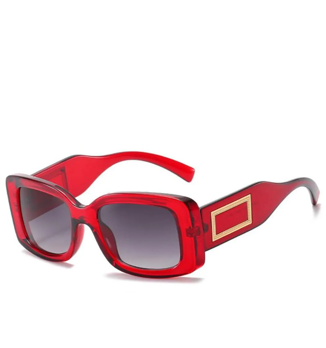2020 Vintage Rode Rechthoek Zonnebril Vrouwen Mannen Mode Luipaard Vierkante Zonnebril Gafas De Sol Mujer6362529