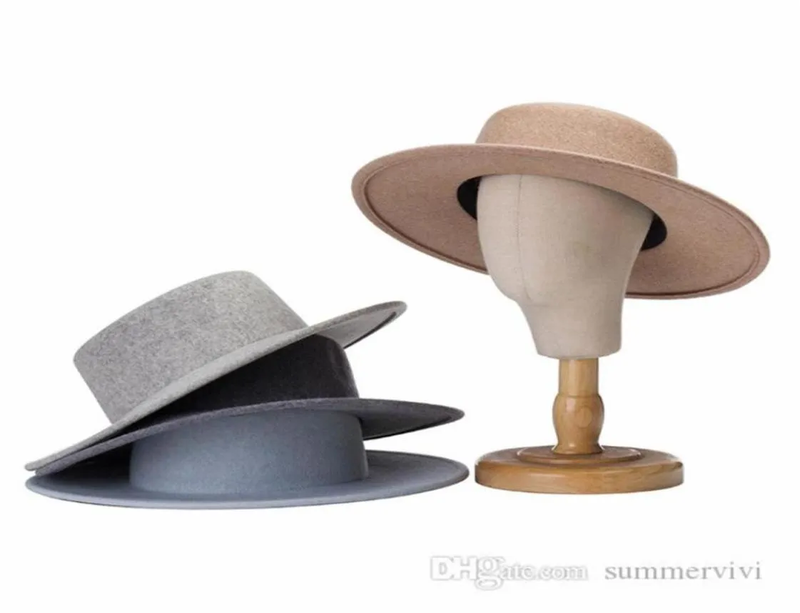 Casquette en laine de cachemire pour filles style vintage enfants chapeau plat à large bord automne hiver garçons chapeaux de jazz chauds fête de Noël accessoires pour enfants Q18220428