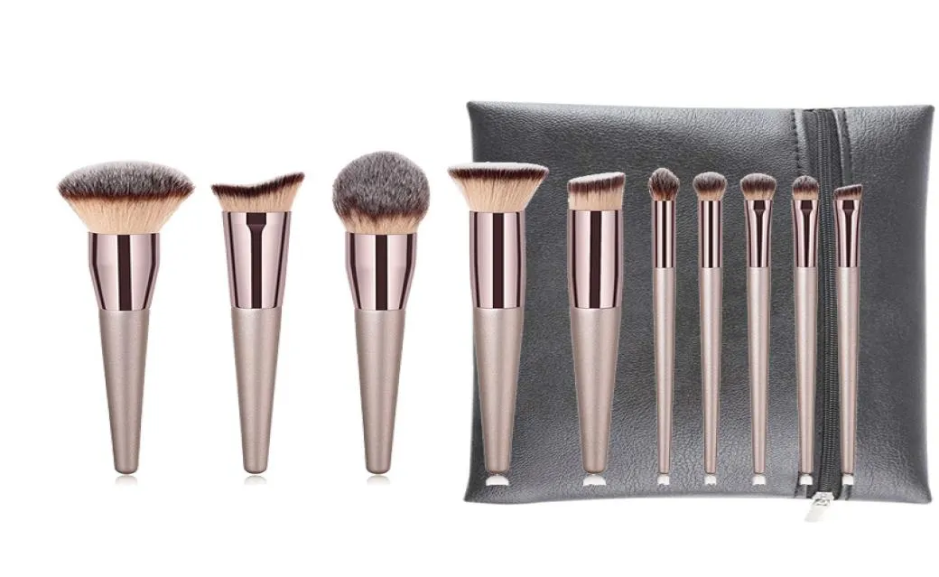 10pcs Makeup Brushes Set Foundation professionnel Powder Eyeshadow Mélanger les sourcils Kabuki Cosmetic Brush Tool1966969