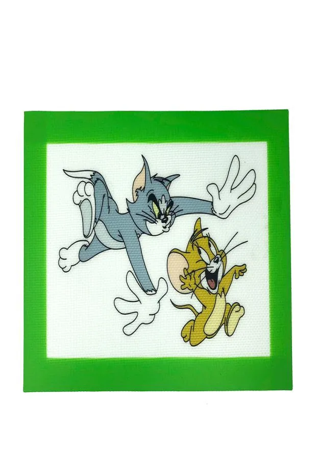 Tom e jerry nova resistência ao calor antiaderente silicone cozimento esteira anti deslizamento dab extratos de óleo cera personalizado mats9648750