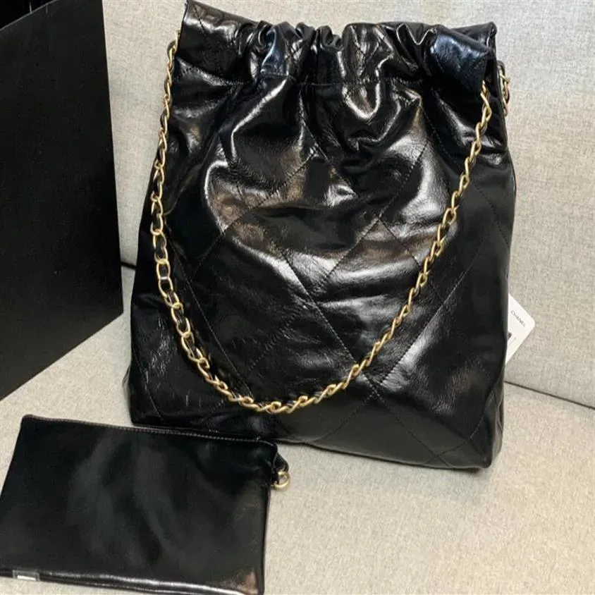 Realfine Bag 5A AS3260 35cm 22 Small Handbag Calfskin Shoulder Bag Women and Dust Bag Single shoulder Bag Garbage bag