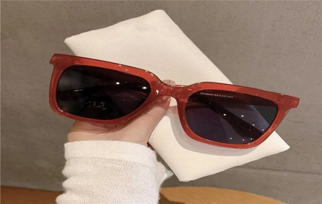 Солнцезащитные очки женские новые квадратные уникальные солнцезащитные очки винтажные женские желе чайные солнцезащитные очки для бега популярные солнцезащитные очки с защитой от ультрафиолета UV400 G2212159342617