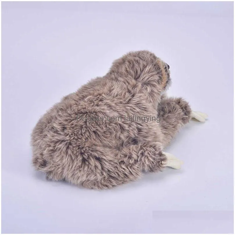 animals 35 cm premium three toed sloth real life plush toy stuffed animals soft critters children gifts doll birthday 210728