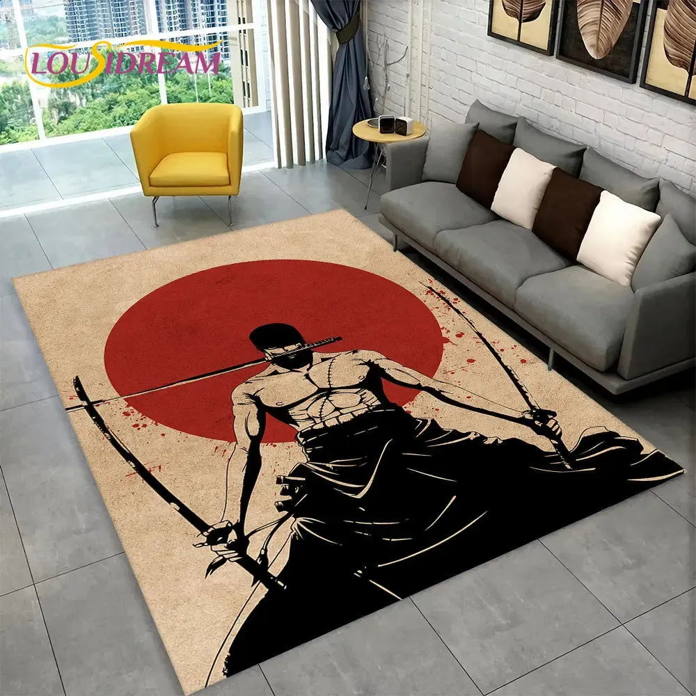 일본 애니메이션 1 P 피스 지역 럭스 카펫 깔개 거실 어린이 침실 소파 도문 부엌 장식 비 슬립 바닥 매트 240315