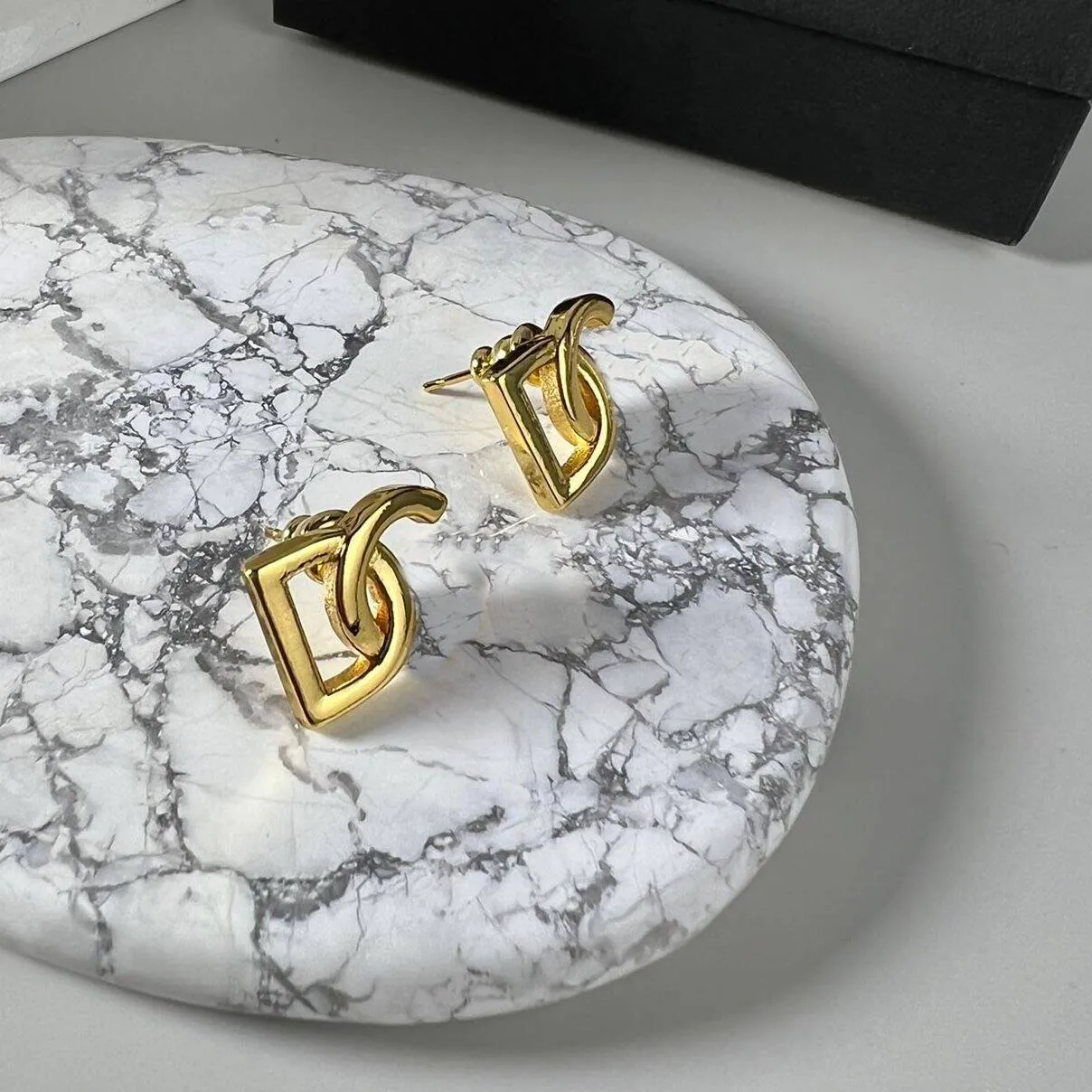 Gold stud earrings designer earrings Valentine's Day gifts for women designer jewelry