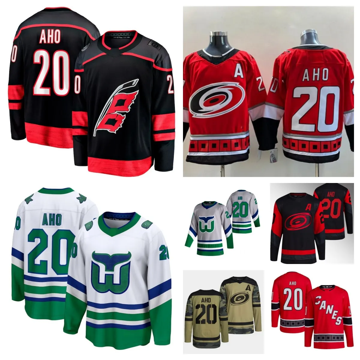 Hurricane Homens Mulheres Juventude #20 Sebastian Aho Andrei Svechnikov Brent Burns Seth Jarvis Jaccob Slavin White Stitched Jersey