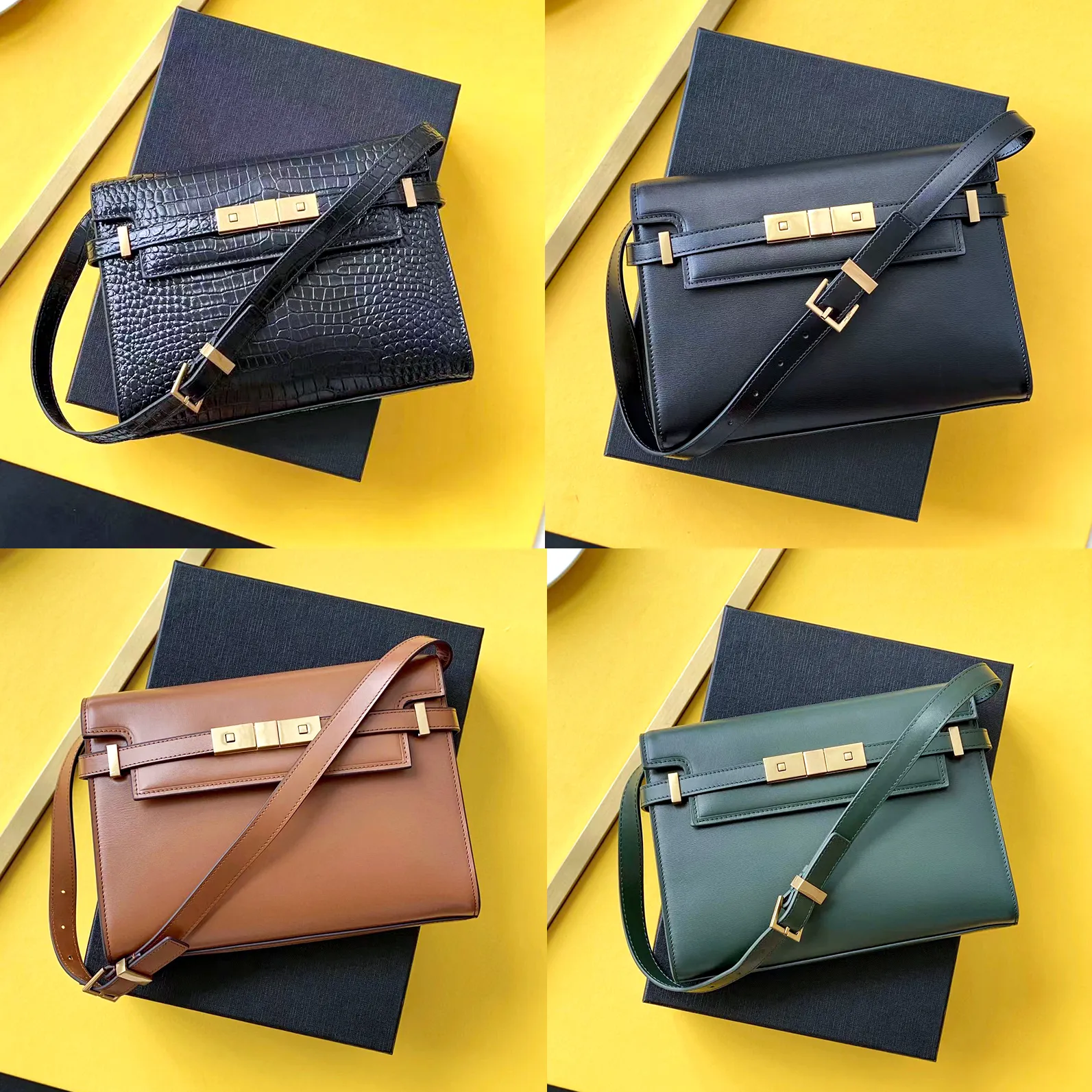 Lüks Manhattan Çanta Çapraz Koyu Tasarımcı Çanta Kadın Çantası Pochette Moda Deri Omuz Çantası Adam Sling Kemer Satchel Çalışma Tote Debriyaj Seyahat Edin