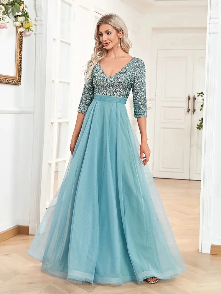 Robe de soirée longue de Gala pour femmes, robes d'invitées de mariage pour femmes, robe de soirée, robes de bal de luxe, robes de bal YD, 2024