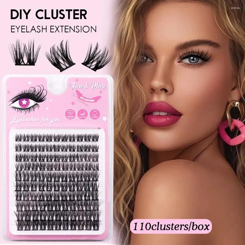 Faux cils maquillage professionnel cils individuels cluster doux bouclés oeil de chat moelleux extensions de cils naturels pour le maquillage