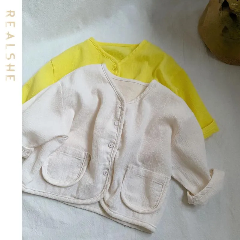 Vestes Realshe enfants été crème solaire vêtements enfants manteau ultra-mince en vrac respirant infantile climatisé unisexe vêtements d'extérieur