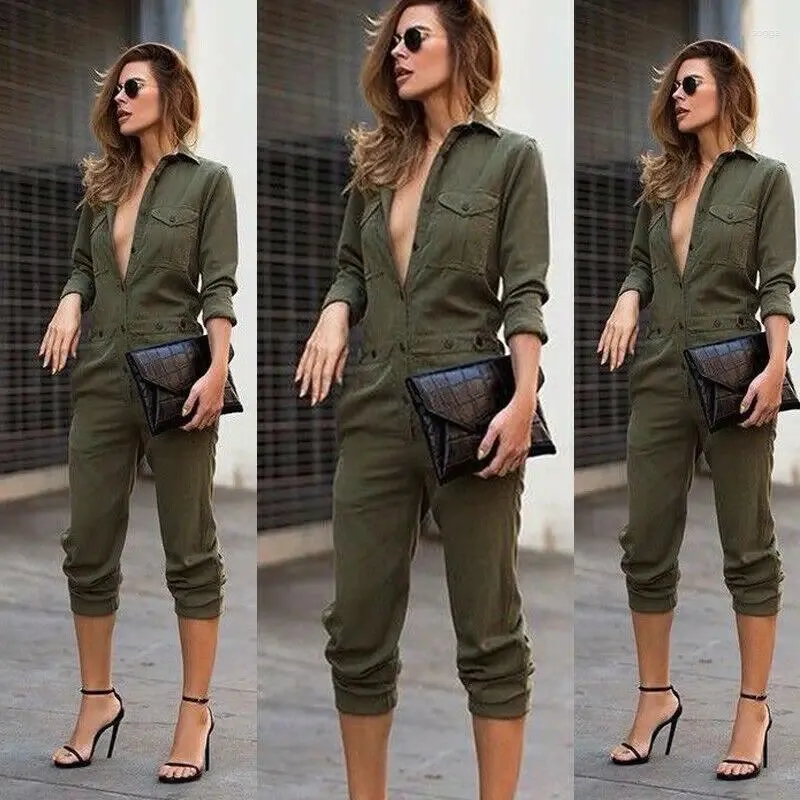 Kobiety Jumpsuits Damen ol Lange Top Seten Set Eleganckie stroje