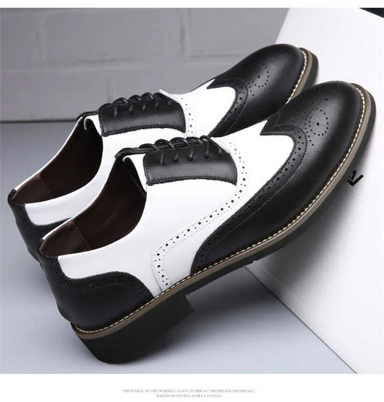 HBP Non-Marque Tendance De La Mode Décontractée Simple Chaussures Pour Hommes En Cuir Confortable En Cuir Blanc À La Main En Cuir PU Pleine Fleur Oxford Chaussures Habillées