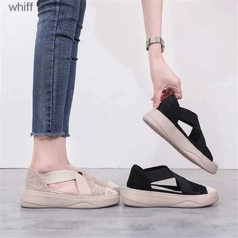 Sandálias vulcanizadas das mulheres tênis sandálias 2020 moda senhora menina sandália verão feminino casual sapatos de geléia sandálias oco para fora malha flatsc24318