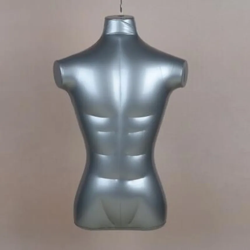 Hele 74 CM half torso Dikkere sectie opblaasbare lichaam mannequins body mannelijk model buste zonder armen maniquis para ropa M00012260K