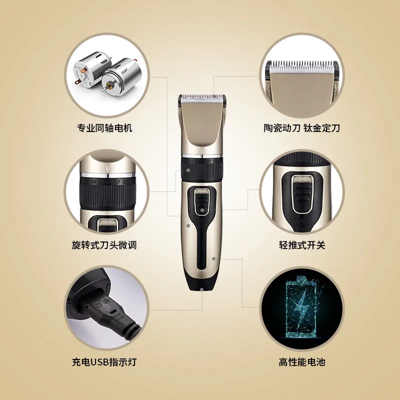 3-in-1-Elektrorasierer, Reciprocating Razor Clipper, Nasenhaarschneider 9066, Bartmesser