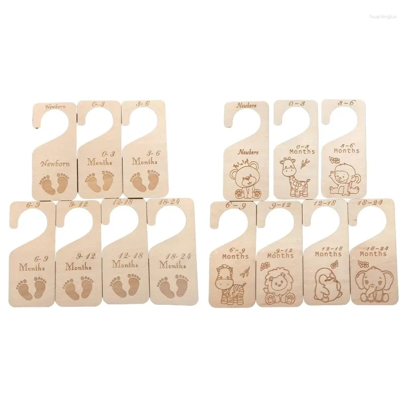 Party Decoration 7 Pcs Baby Closet Size Divider Wooden Organizers For Home Nursery