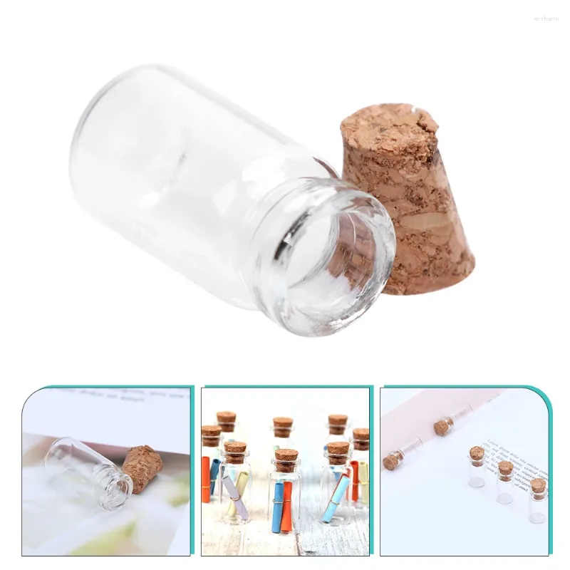 Vazen 30 stuks wensfles kleine glazen flessen kurk decor mini transparant helder eenvoudig doe-het-zelf versieren kurk