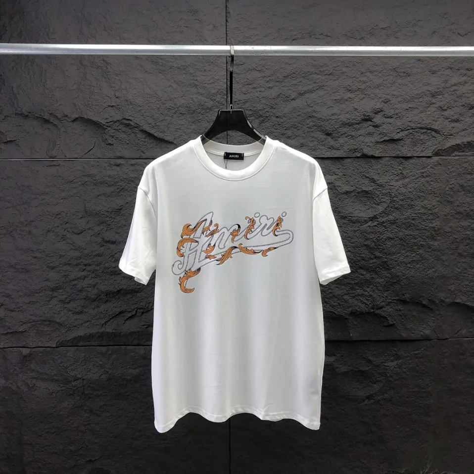 2024 Новый дизайнер роскошной футболки качественный писем Tee Tee с коротким рукавом весенний летний прилив мужчина и женская футболка M-3XL #04