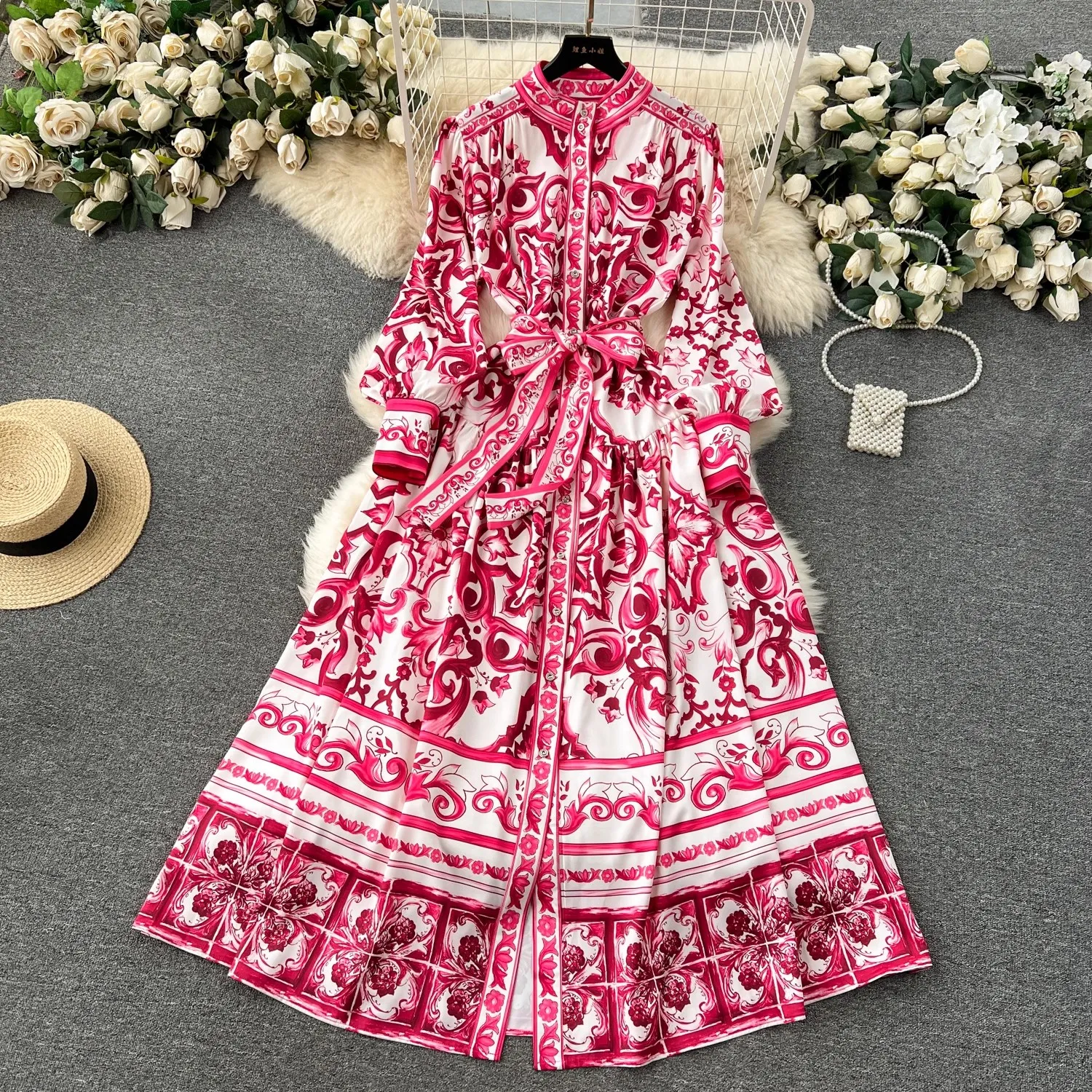 fitted lace wedding dress Shop Now Red & White One Piece Dress for Women main image 1