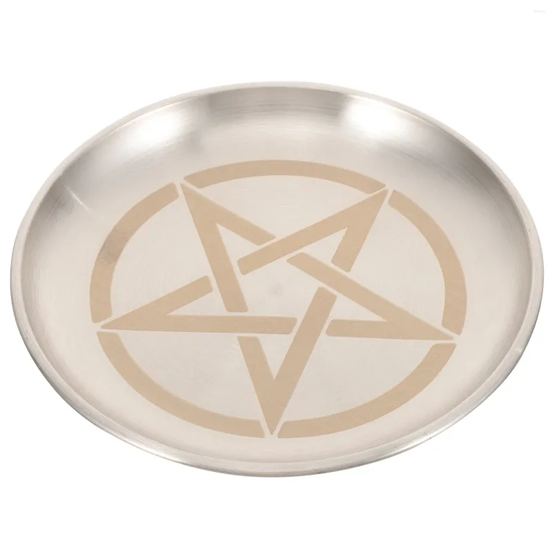 Świeczści Pentagram Secureid Ritual Plate Metal Efuy Security Iron Brass Holder Secuestro