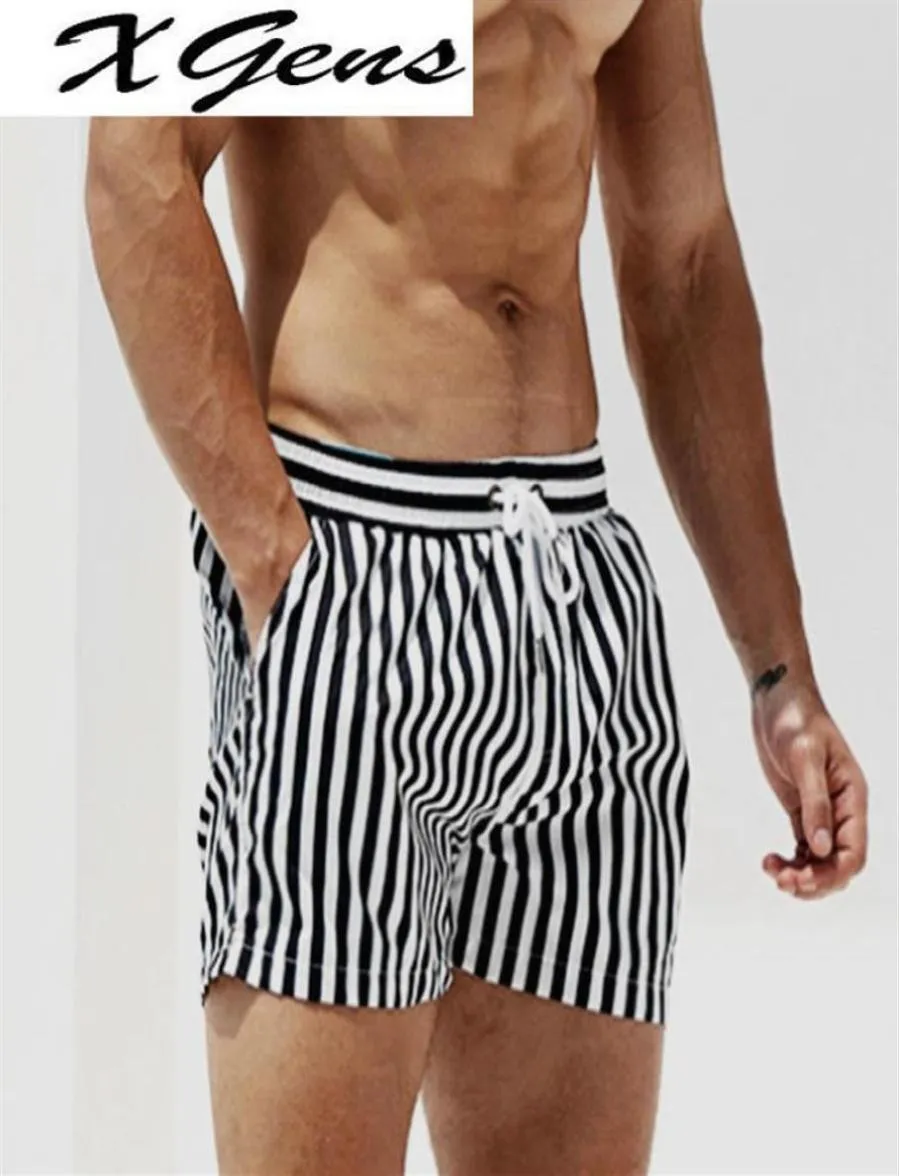 Swimwear Men Swim Shorts Mens Swimming Trunks Striped Swimsuit Man Beach wear Surf Board Bathing Suit Badeshorts Briefs267h3428174