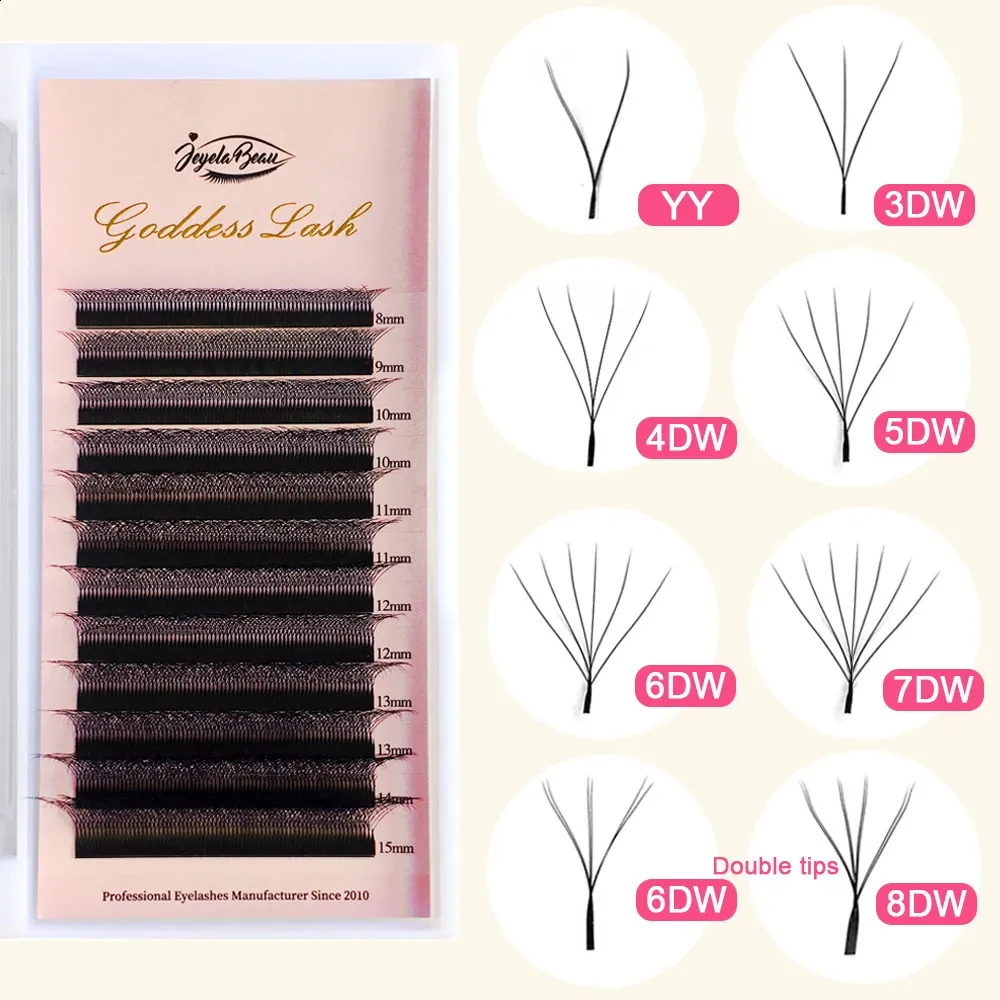 W Form Lashes Extension 3D4D5D6D Premade Volume Fan Fake Eyelashes Makeup Supplies Wendy High Quality Natural Look Lash 240311