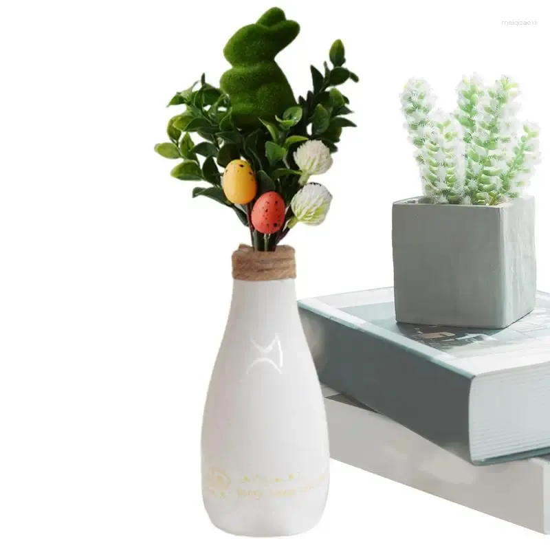 Dekorative Blumen Künstliche Ostereier Zweige DIY Malerei Schaum Eierstrauß Frühling Blumenstiele für Zuhause Vase Tisch