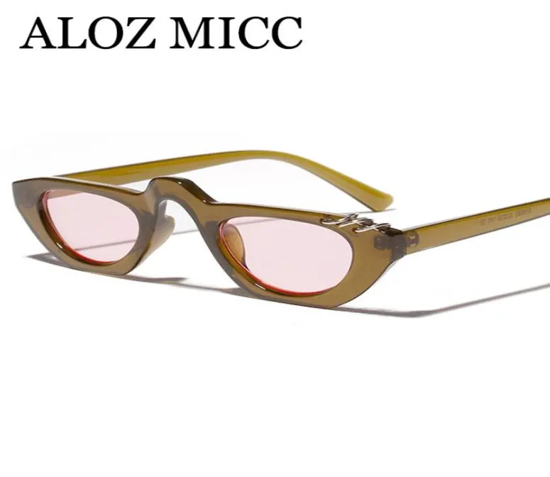 ALOZ MICC Vintage femmes lunettes de soleil uniques ronds anneaux de fer lunettes 2018 marque Designer bonbons lunettes de soleil femme mâle A6051304875