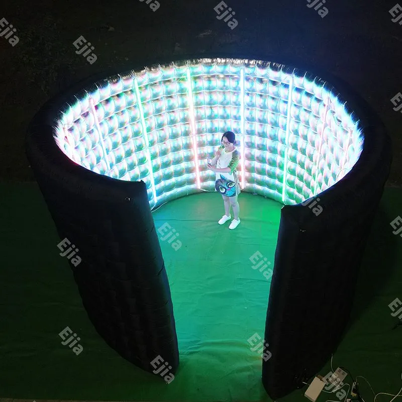 wholesale 13ft Inflatable 360 Photo Booth Enclosure Portable Led Backdrop For Party Inside Outdoor Activities