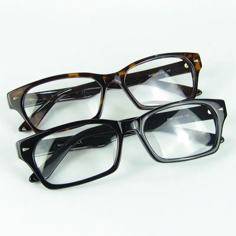 Montatura da vista in acetato di alta qualità per donna e uomo Montatura per occhiali di design di lusso Montatura da vista in metallo con doppia cerniera con custodia originale
