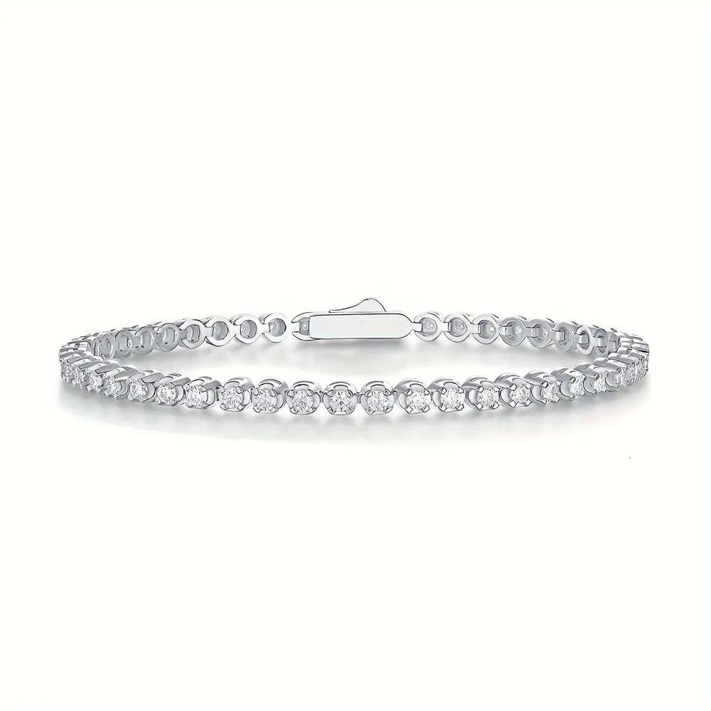 1pc delicato braccialetto di silicone in carbonio del moissanite, catena placcata in oro più sier, braccialetto di tennis hip hop, un bracciale ad alta vendita alla vendita calda per uomini donne,