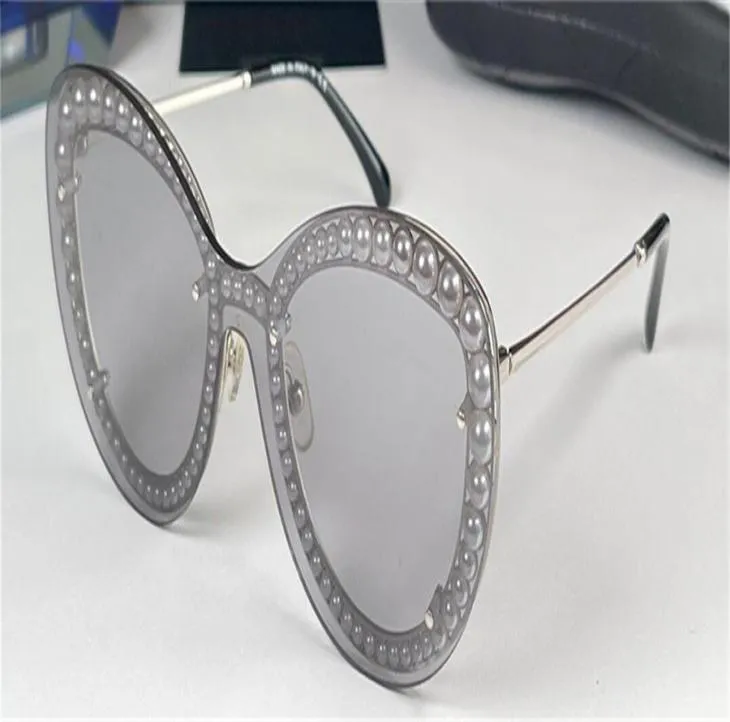 New fashion design woman sunglasses 4236 charming cat eye frame Inlaid with pearls popular style outdoor uv400 protective eyewear 8433098