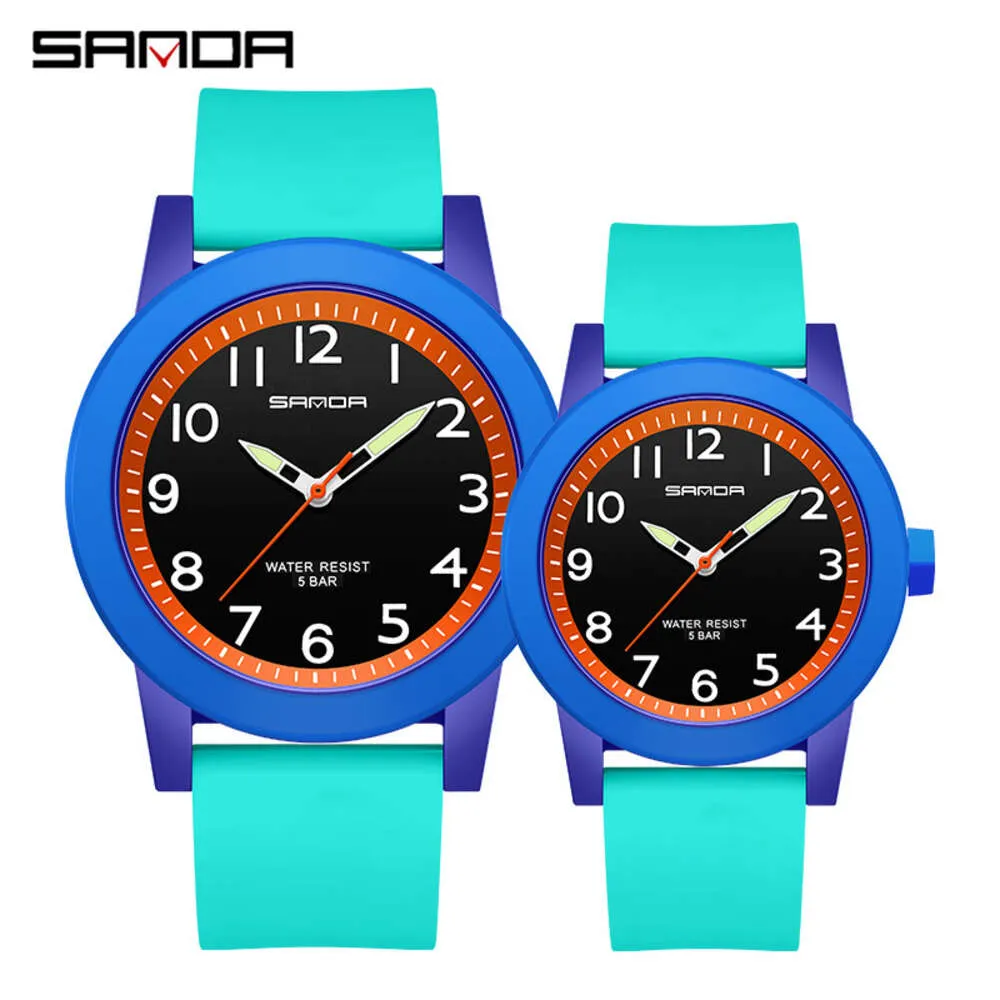 Sanda New Couple Trendy Outdoor Leisure Style Veelzijdig eenvoudig digitaal quartz elektronisch horloge voor mannen en vrouwen