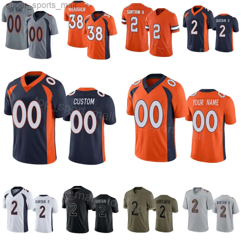 Män kvinnor ungdomsfotboll 38 Jaleel McLaughlin Jersey 25 Sameje Perine 19 Marvin Mims Jr 0 Jonathon Cooper 2 Pat Surtain II 99 Zach Allen 29 Jaquan McMillian Color Rush