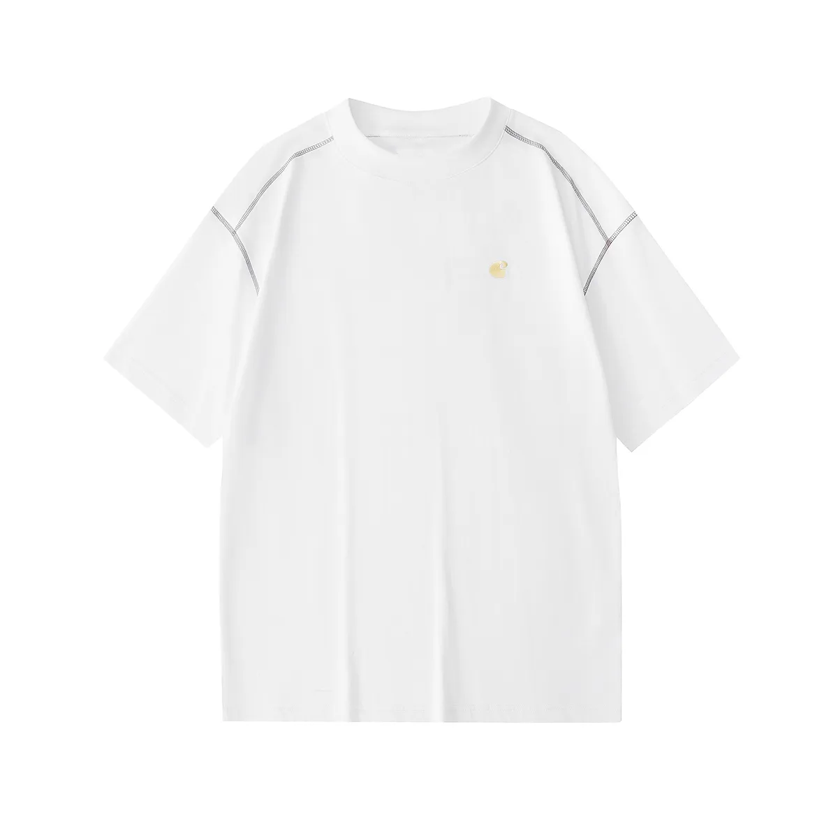 Designer Tide T Shirts High Street Löst överdimensionerad casual T-shirt Lös och mångsidig rund hals par Topppersonlighet Bottomskjorta