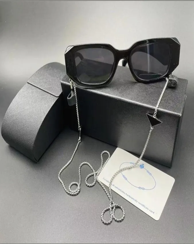 Lunettes de soleil de conception géométrique de luxe unisexe lunettes d'été noires lunettes de soleil de plage lunettes de soleil en acier inoxydable sangle de chaîne casque5179956