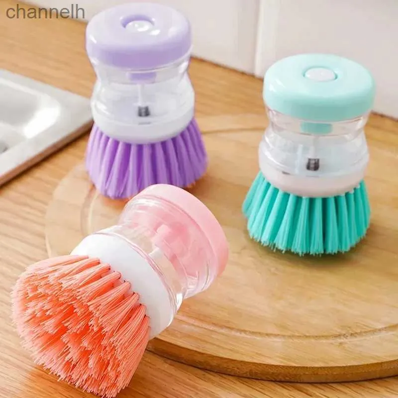 Other Household Cleaning Tools Accessories Kitchen Brush Bristled Liquid Wash Pots Dish Sink Wall with Washing Up Soap Dispenser Home 240318