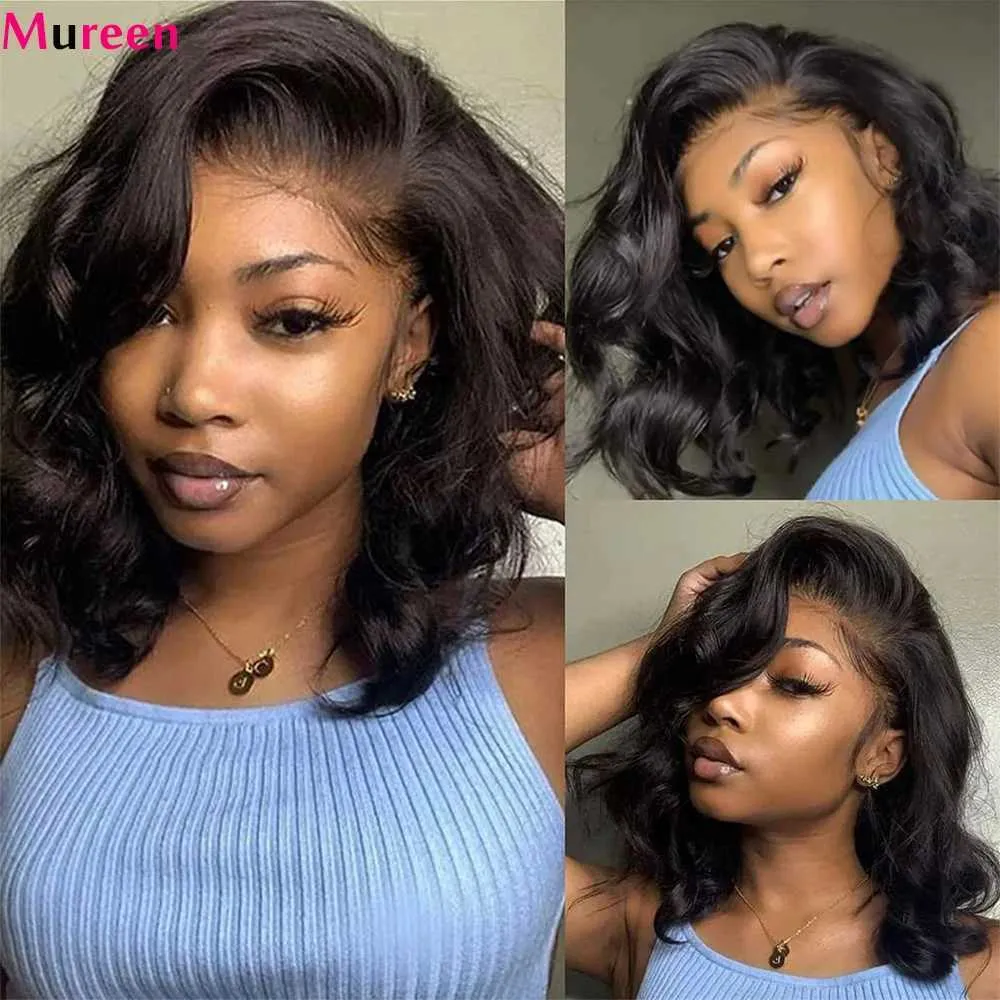 Synthetic Wigs Wear and Go Glueless Body Wave Bob Wig 13x4 Lace Front Human Hair Wigs For Women Brazilian 4x4 Lace Closure Human Hair Bob Wigs 240329