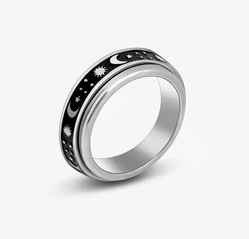 Band Rings Mti-Styles Mix Rotating Stainless Steel Spin Men Women Spinner Ring Wholesale Rotate Finger Party Jewelry Drop Deliv Dhe3A