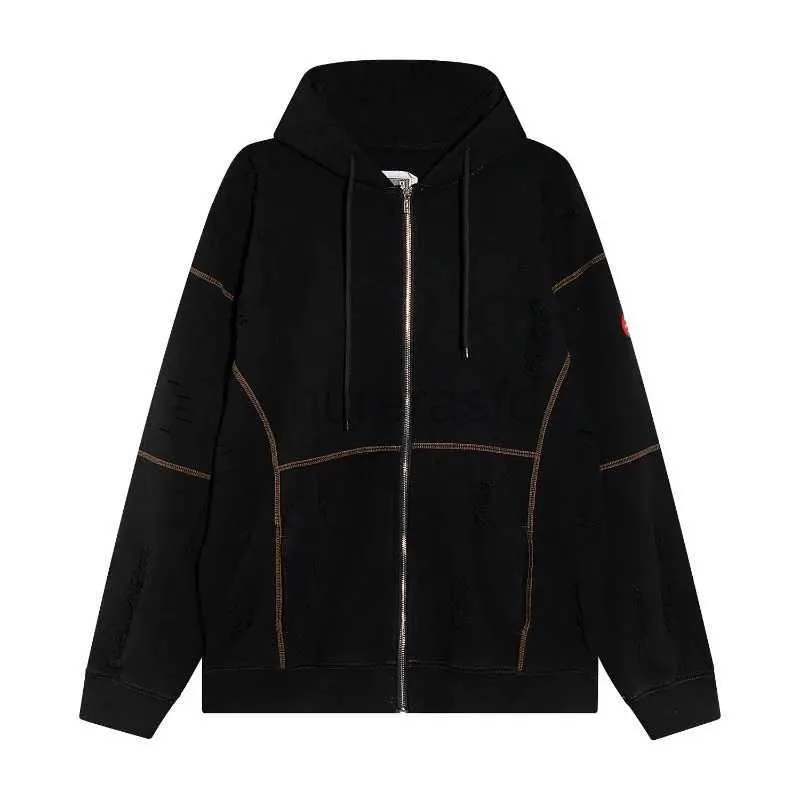 Męskie bluzy bluzy 23ss Jakość 1 1 Cavempt Black Hoodie Hooded Cav opp. 24318