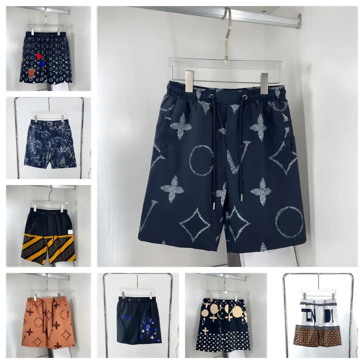 Мужские шорты Дизайнерские брюки для плавания Модные пляжные шорты с буквенным принтом Быстросохнущие шорты для плавания Лето Азиатский размер M--3XL